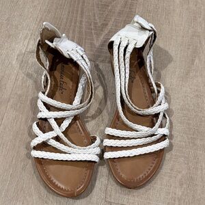 American Eagle Outfitters White Braided Sandals